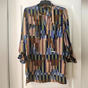 Rafaella Small Multi-colored Stripe Blouse